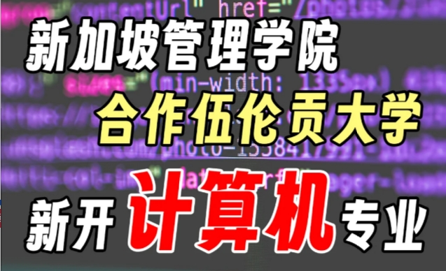 新加坡管理学院合作伍伦贡大学新开计算机专业！新加坡IT留学
