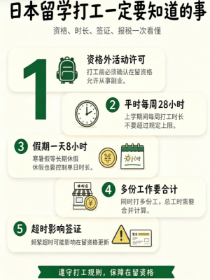 日本留学生打工新规