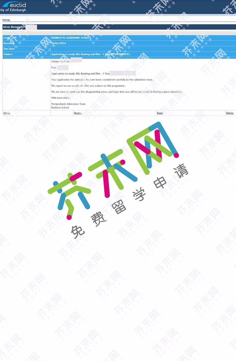 白同学的爱丁堡大学offer