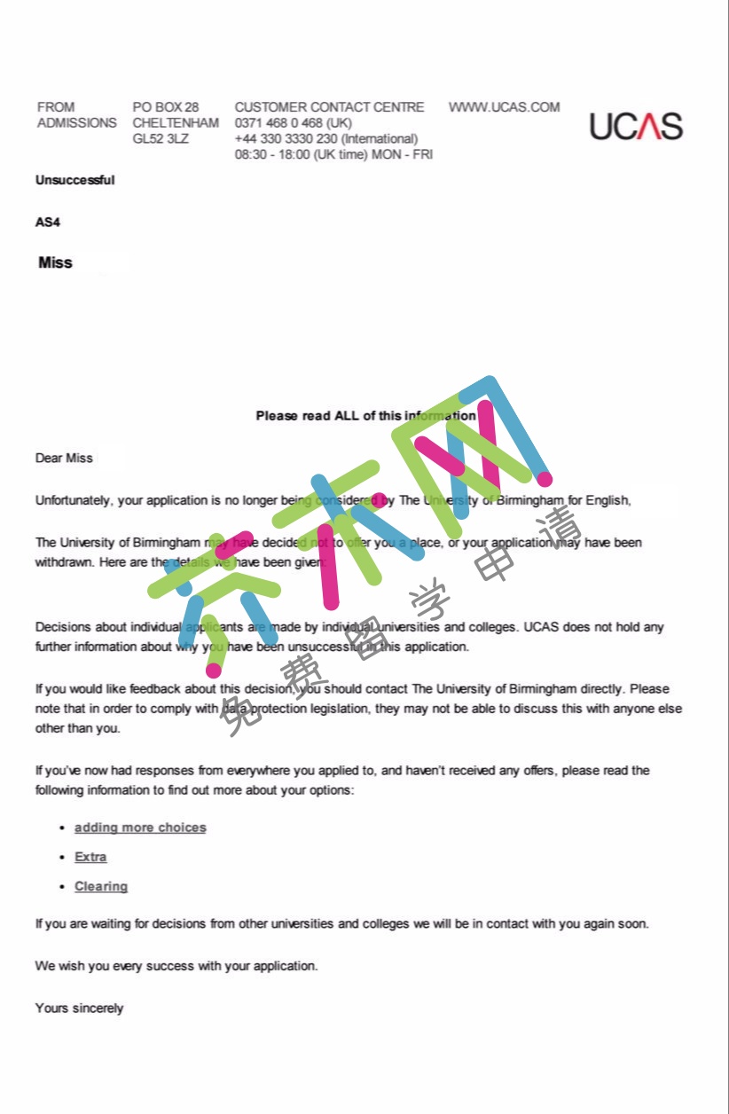 吕同学的伯明翰大学offer