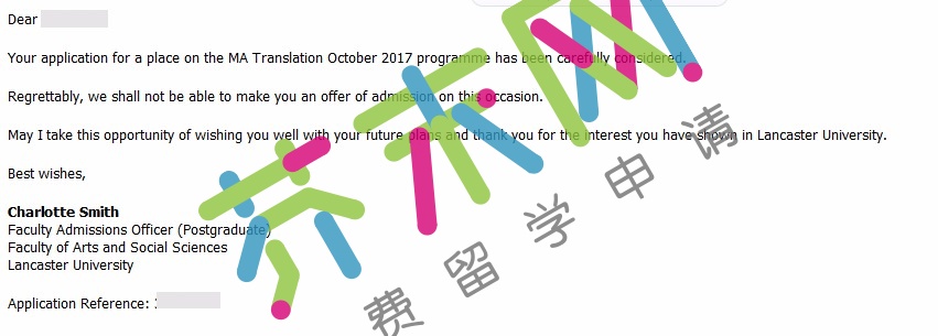 曹同学的兰卡斯特大学offer