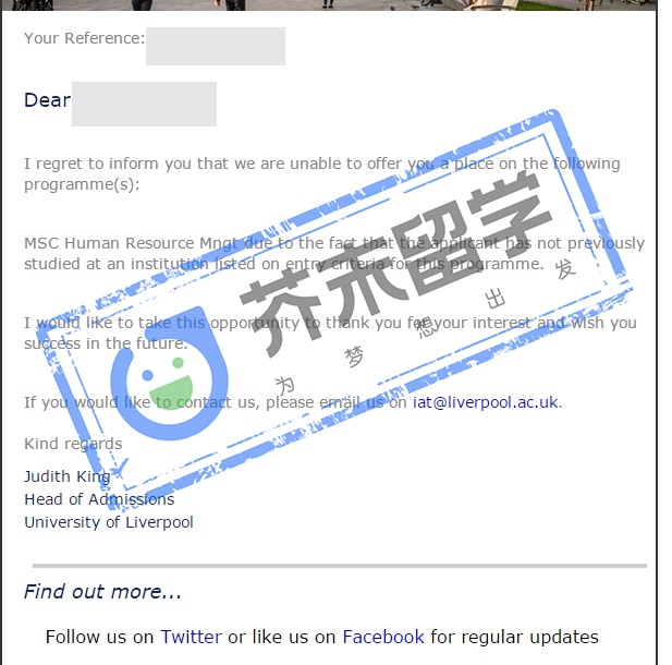 錢同學的利物浦大學offer